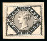 Stamp of Great Britain » Telegraphs 1880 Telegraphs: a superb stamp size hand painted essay