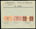 Stamp of Syria » Syria French Occupation Post Offices - 1919-22 Syrie Française : 1921, belle lettre au départ d'Alep