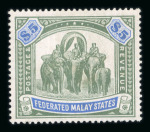 Stamp of Malaysia » Federated Malay States FMS 1900-34 mint collection on stock sheets