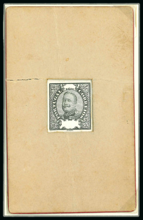 Stamp of Portugal 1898 group of unadopted proofs by Silva showing King Carlos in civil dress