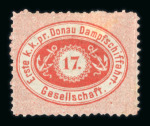 Stamp of Austria » Donau Steamship Company Austria Österreich 1866-67 DDSG 17kr rot