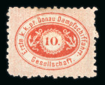 Stamp of Austria » Donau Steamship Company Austria Österreich 1868-79 DDSG 10kr rot