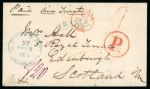 Stamp of Ionian Islands » Postal History » Mail to and from Foreign Destinations Ionian Islands 1858 cover Zacvnthos to Edinburgh
