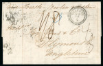 Stamp of Ionian Islands » Postal History » Mail to and from Foreign Destinations Ionian Islands 1851 and two 1860 entires Zacynthos to Plymouth