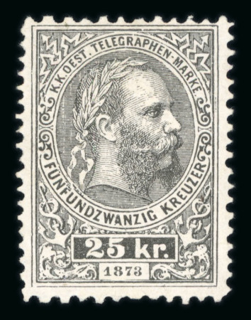 Stamp of Austria » Telegraph Stamps Austria Österreich 1873 Telegraphenmarken 25Kr ungebr.