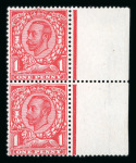 Stamp of Great Britain » King George V » 1911-12 Downey Head Issues 1912 1d. scarlet vertical pair from the right of the