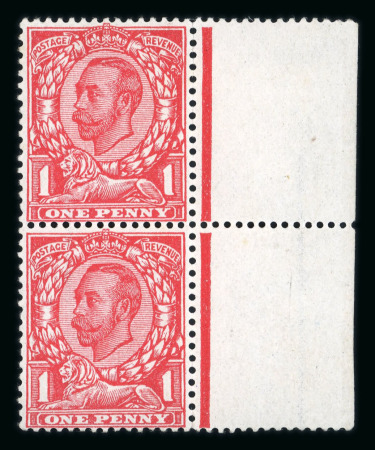 Stamp of Great Britain » King George V » 1911-12 Downey Head Issues 1912 1d. scarlet vertical pair from the right of the