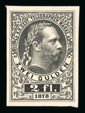 Stamp of Austria » Telegraph Stamps Austria Österreich 1874-75 Telegraphenmarken Schwarzdruckproben