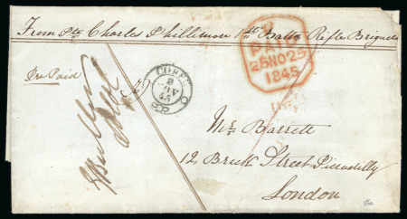 Stamp of Ionian Islands » Postal History » Mail to and from Foreign Destinations Ionian Islands 1845 soldiers concessionary rate Corfu to London