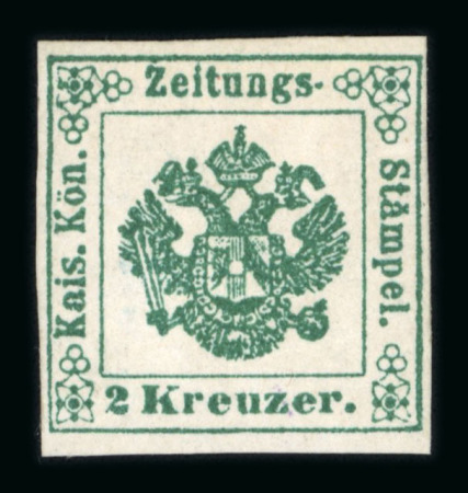 Stamp of Austria » Newspaper Tax Stamps Austria Österreich 1853 Zeitungsstplm. 2Kr tiefgrün