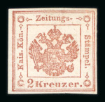 Stamp of Austria » Newspaper Tax Stamps Austria Österreich 1858-59 2Kr rotbraun