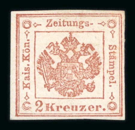 Stamp of Austria » Newspaper Tax Stamps Austria Österreich 1858-59 2Kr rotbraun