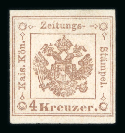 Stamp of Austria » Newspaper Tax Stamps Austria Österreich 1858-59 Zeitungsstplm. 4Kr ungebr.