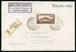 Stamp of Italy » Italian Republic Italy 1949 Republic L.100 used registered cover Genova to USA