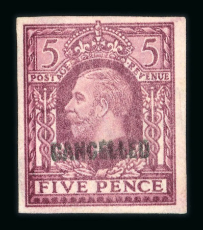 Stamp of Great Britain » King George V » 1924-36 Issues 1936 5d. magenta, overprinted "CANCELLED" type 33,