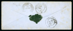 Stamp of Switzerland / Schweiz » Sitzende Helvetia Ungezähnt » Dünnes Papier 1857, 20 Rp. orange, 1. Berner Druckperiode auf Brief von Sizilien