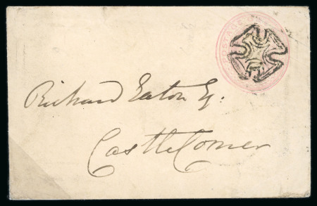 Stamp of Ireland » GB Used In Ireland 1844 (AP.19.1844) 1d. pink stationery envelope (Huggins