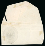 Stamp of Great Britain » 1840 2d Blue (ordered by plate number) 1842 (Ap.15. 42) small piece of 1d. pink mourning envelope,