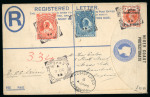 Stamp of Nigerias » Niger Coast Protectorate Brass: 1895-96, pair of uprated size G registered envelopes