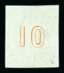 Stamp of Greece » Large Hermes Heads » 1861 Paris print 10 lepta