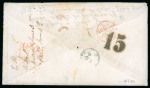 Stamp of Great Britain » 1854-1900 Postal History of the Perforated Line Engraved and Surface Printed Issues 1860 (JU 3) envelope from Plymouth to Corfu, Via Trieste,