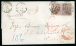 Stamp of Great Britain » 1854-1900 Postal History of the Perforated Line Engraved and Surface Printed Issues 1875 (No 3) entire from Liverpool registered to London,