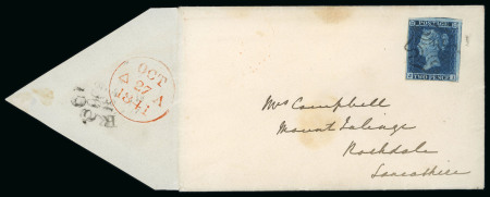 Stamp of Great Britain » 1841 2d Blue 1841 (Oct 27) envelope from Edinburgh to Rochdale,