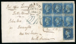 Stamp of Great Britain » 1841 2d Blue 1844 (Oct 15) entire letter from Leamington via Boston