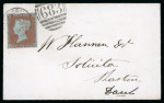Stamp of Great Britain » 1841 1d Red 1868 (MR 31) envelope from Salisbury, bearing 1852
