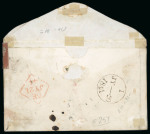 Stamp of Great Britain » Hand Illustrated and Printed Envelopes 1844 (JY 22) 1d. red-brown, used on superb "Monkey