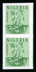 Stamp of Nigerias » Crown Colony 1961 Pictorials 1/2d and 2d in mint n.h. imperf. vertical pairs