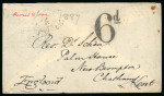 Stamp of Nigerias » Niger Company Territories 1887 envelope sent unfranked from the West Coast of Africa with very fine "6d" hs