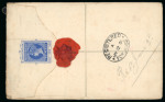 Stamp of Nigerias » Niger Company Territories Lokoja: 1900 (Apr 31) 2d Registered envelope (size G) with Northern Nigeria 1900 1/2d (2) and 1d tied by light Lokoja double oval ds