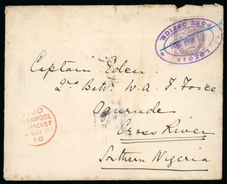 Stamp of Nigerias » Niger Company Territories Lokoja: 1900 (Mar 31) envelope sent to Captain Eden