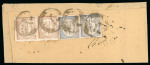 Stamp of Indian States » Alwar 1877 Alwar 1/4a Steel blue pair and 1a pale-yellowish