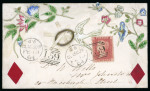 Stamp of Great Britain » Hand Illustrated and Printed Envelopes 1864 (Fe 13) a stunning valentines envelope used locally