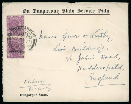 Stamp of Indian States » Dungarpur Later postal history of Dungarpur material showing