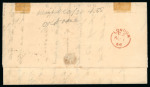 Stamp of Ireland » GB Used In Ireland 1864 Ballymena to Mexico, a superb "Matched" pair of