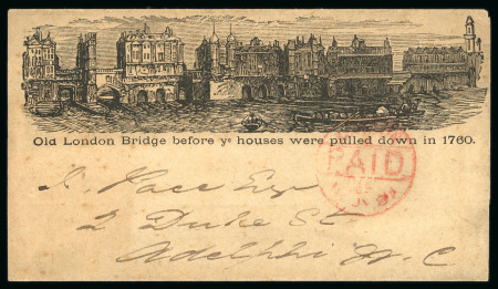 Stamp of Great Britain » Hand Illustrated and Printed Envelopes 1881 (JY18) a superb example of the "London Bridge"