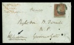 Stamp of Great Britain » 1854-70 Perforated Line Engraved 1853 (MR 7) envelope from William Gladstone to Benjamin