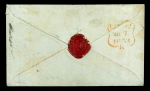 Stamp of Great Britain » 1854-70 Perforated Line Engraved 1853 (MR 7) envelope from William Gladstone to Benjamin