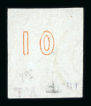 Stamp of Greece » Large Hermes Heads » 1868-69 Cleaned plates 10 lepta light orange on greenish paper