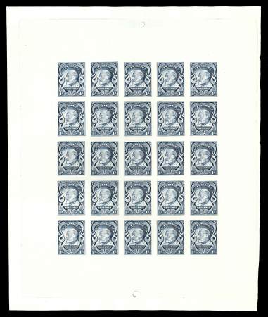 Stamp of Great Britain » King Edward VII 1902c. Bradbury Wilkinson & Co. engraved sheetlet of