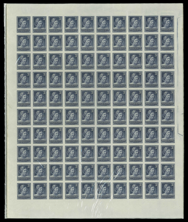 Stamp of Great Britain » King George V » 1924-36 Issues 1930c. Bradbury Wilkinson & Co. "Ancient Briton" imperforate sheet of 100 dummy stamp
