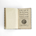 Stamp of Great Britain » Literature and Philatelic Documents 1657 (Sep 17) "An act for the selling of the postage of England, Scotland and Ireland" professionally hard bound in book format