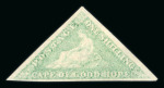 Stamp of South Africa » Cape of Good Hope Cape of Good Hope 1863-64 1s pale emerald green part o.g.