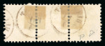 Stamp of Romania » Austrian Levant Post Offices GALATZ & BUCHAREST: Lot containing a strip of three of 15s (1864) cancel of the consular office in Bucharest, together with 10s and pair of 15s on small fragment from the 1867