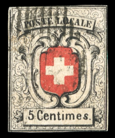 Stamp of Switzerland / Schweiz » "Waadt", "Neuenburg", "Winterthur" 1850, Neuenburg, farbfrisch, allseits engrandig bis beschnitten