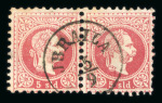Stamp of Romania » Austrian Levant Post Offices JBRAILA: Lot containing items of the 1867 Issue, pair of 5s. and singles of 10s. & 15s.