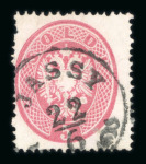 Stamp of Romania » Austrian Levant Post Offices JASSY: Lot containing one 5s. of the 1863 Issue and 5s., a pair of 10s. and 15s.